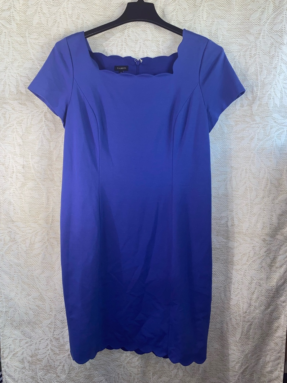 Talbots Scallop-Neck Royal Blue Mini Dress
